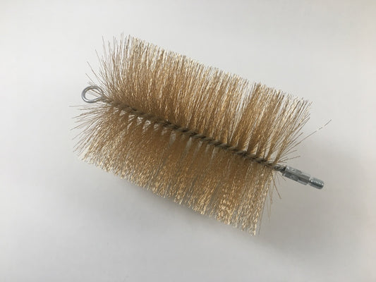 Bürstenkopf 150mm Rohrbürste Stahldraht vermessingt mit M10 Außengewinde