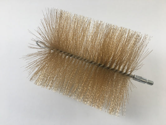 Bürstenkopf 180mm Rohrbürste Stahldraht vermessingt mit M10 Außengewinde