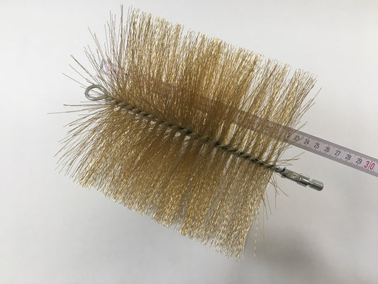 Bürstenkopf 200mm Rohrbürste Stahldraht vermessingt mit M10 Außengewinde