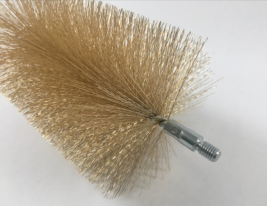 Bürstenkopf 120mm Rohrbürste Stahldraht vermessingt mit M10 Außengewinde