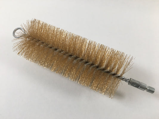 Bürstenkopf 80mm Rohrbürste Stahldraht vermessingt mit M10 Außengewinde