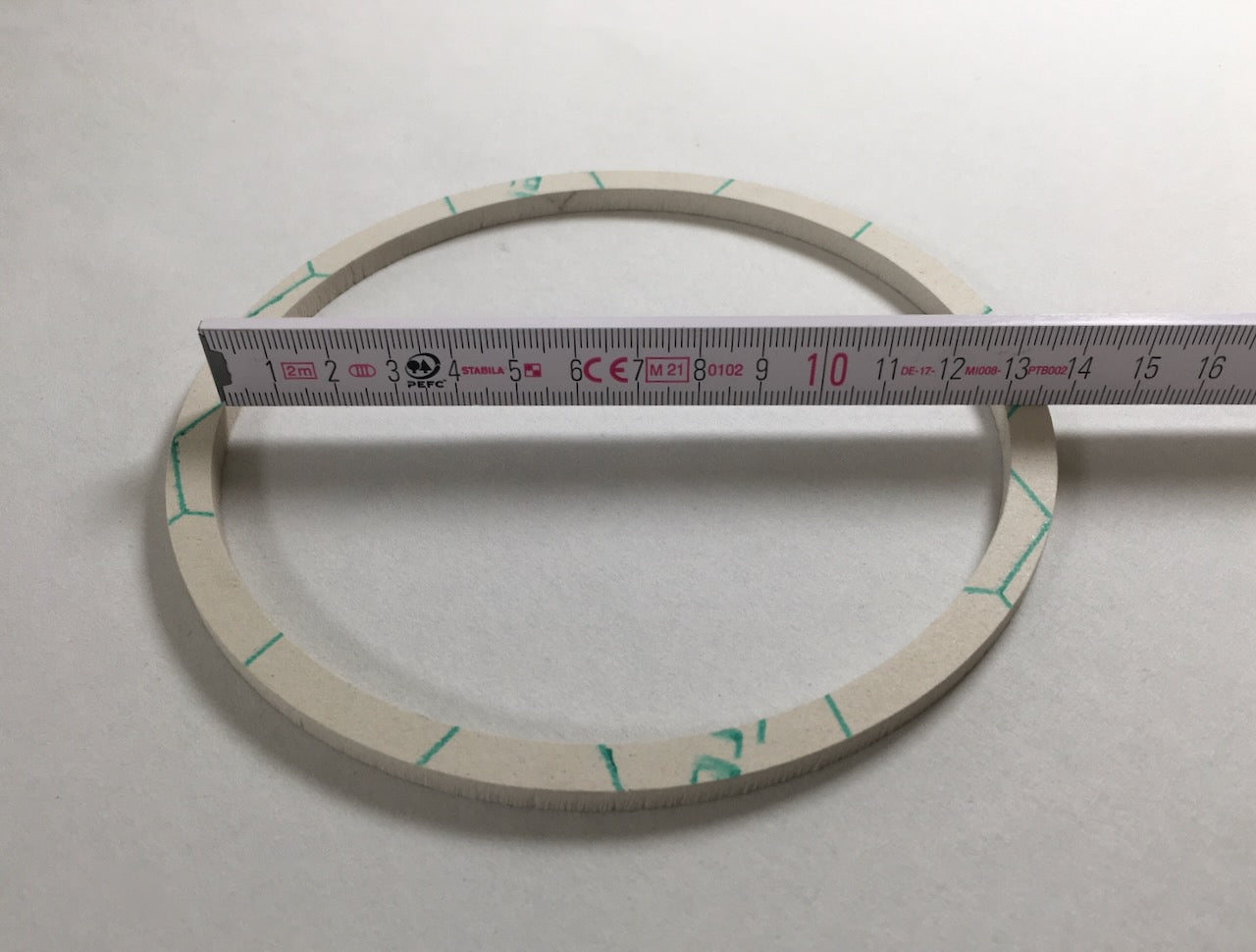 Dichtung 130mm Ölheizeinsatz Rohrschelle Nachheizer Schrag/Braun