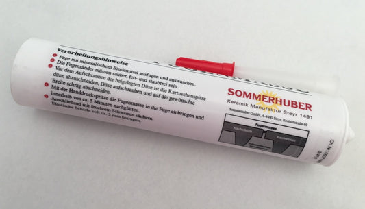 Elastische Fugenmasse in DUNKELBRAUN für Kamin und Kachelofen in Kartusche