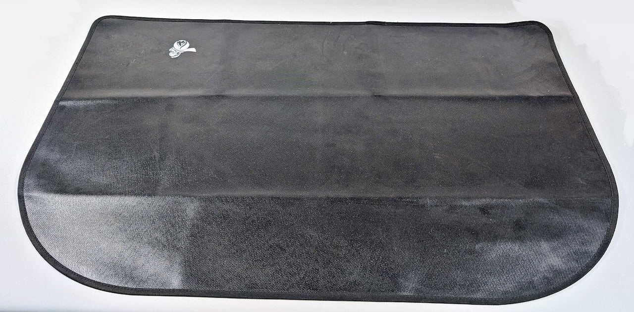 Feuerfeste dünne Matte Glasfaserteppich Schwarz 50×102 cm Funkenschutzmatte