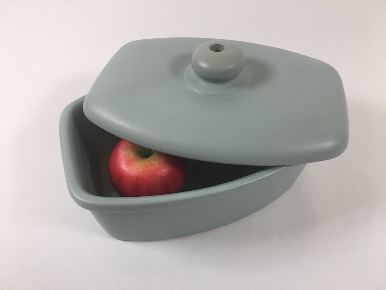 Handgefertigte Bratapfel Backform aus Keramik SALBEI – Kaminladen