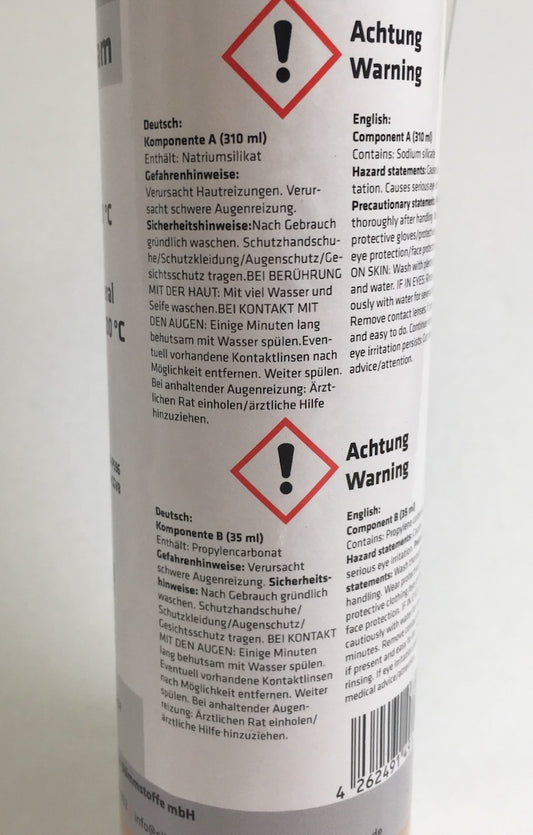 Hitzebeständiger Dichtschaum bis 1100 °C für Kamine & Öfen in Kartusche