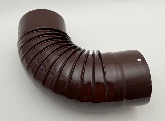 Ofenrohrbogen braun emailliert 90 Grad gerippt