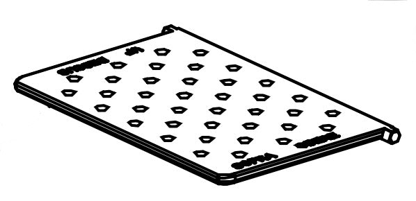 Ofenrost 21 x 32 cm als Klapprost, Kaminrost Guss