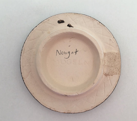 Reinigungskachel Nougat braun Putzdeckel für Kachelofen rund 15 cm