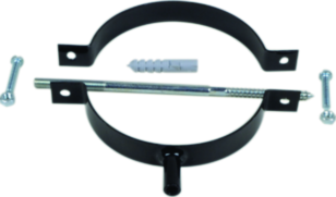 Rohrschelle braun emailliert für Ofenrohr