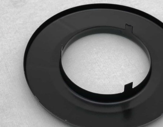 Rosette gussgrau emailliert für Pelletofenrohr 80mm oder 100mm