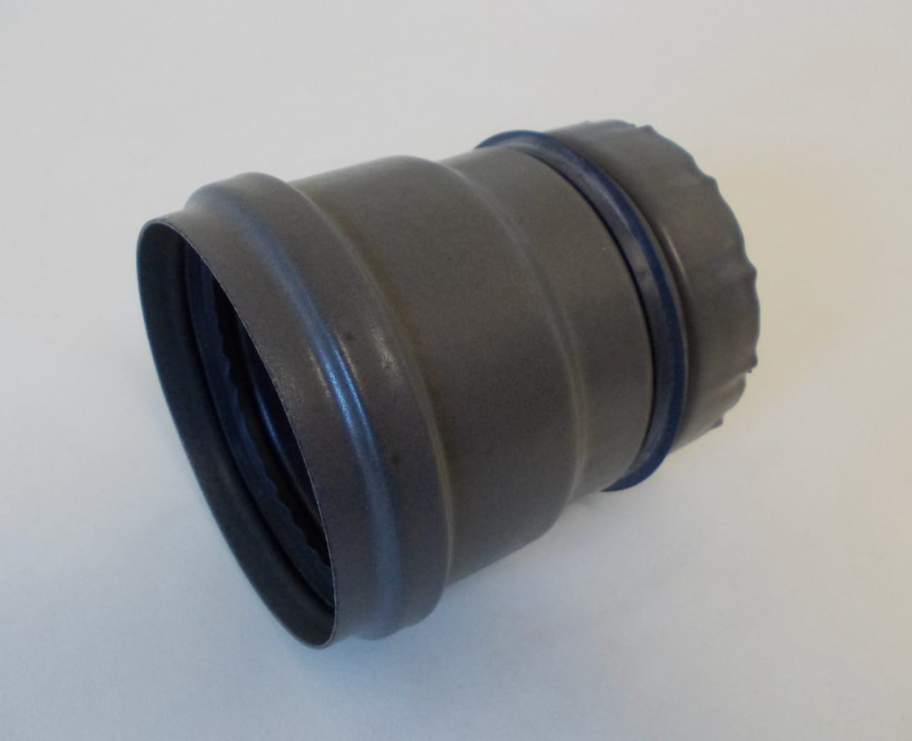 Adapter von Abgasstutzen auf Pelletofenrohr 80mm für Pelletofen gussgrau