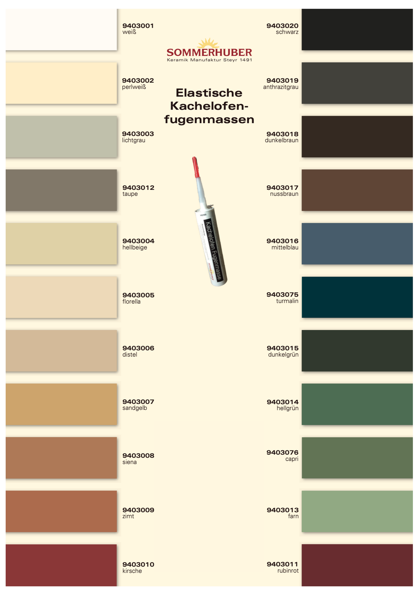 Elastische Fugenmasse in lichtgrau für Kamin und Kachelofen in Kartusche