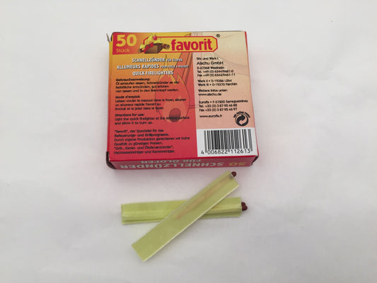 Schnellanzünder für Ölofen mit Reibekopf 2er Pack á 50 Streifen