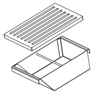 Aschekasten 13 x 24 cm / H: 7 cm Aschelade Aschetopf