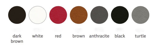 Runder Holzkorb "CALA" aus Leder Farbauswahl Anthrazit (anthracite)