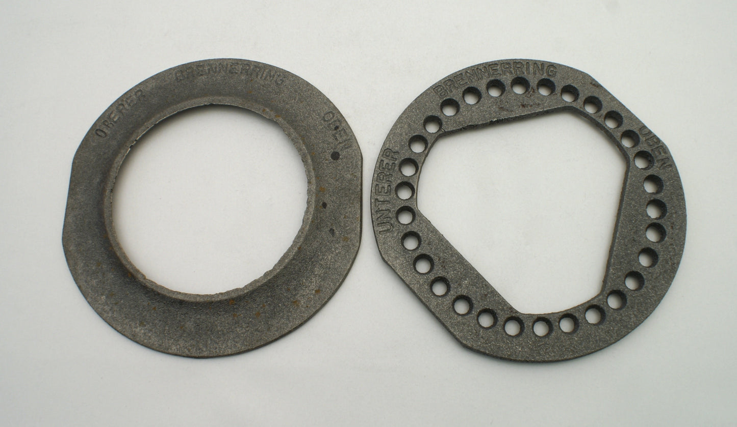 Brennerring 185 / 115 mm oberer für Ölofen 5 kW Edelstahl