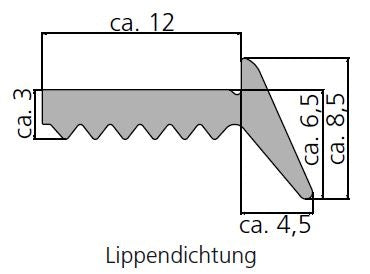 Schutzlippe Glasplatte Kaminofen Silikonabdichtung 5m