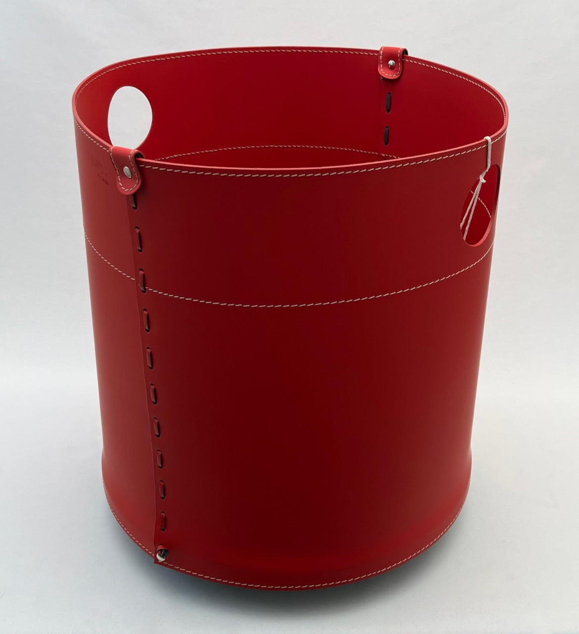 Edler Holzkorb "GIANNO" aus italienischem Leder