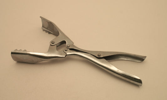 Brikettzange Holzzange Kohlenzange mit Doppelgelenk