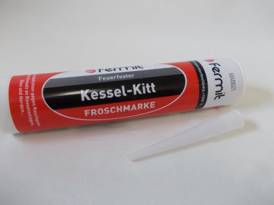 Feuerfester Kesselkitt 1000° für Kessel, Öfen, Herde 310g Kartusche