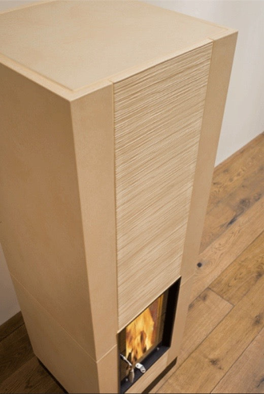 Kleinkachelofen eckig - Speicherkachelofen mit Warmluft-Option