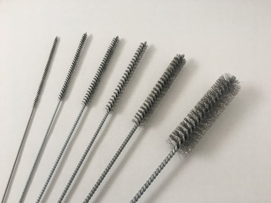 Lochbürste Zylinderbürste Edelstahl V2A mit Stiel verschiedene Größen