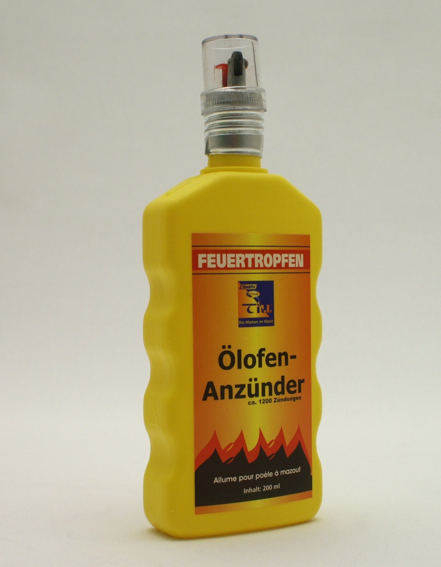 Flüssiger Ölofenanzünder Flasche mit Zündeinrichtung 200ml