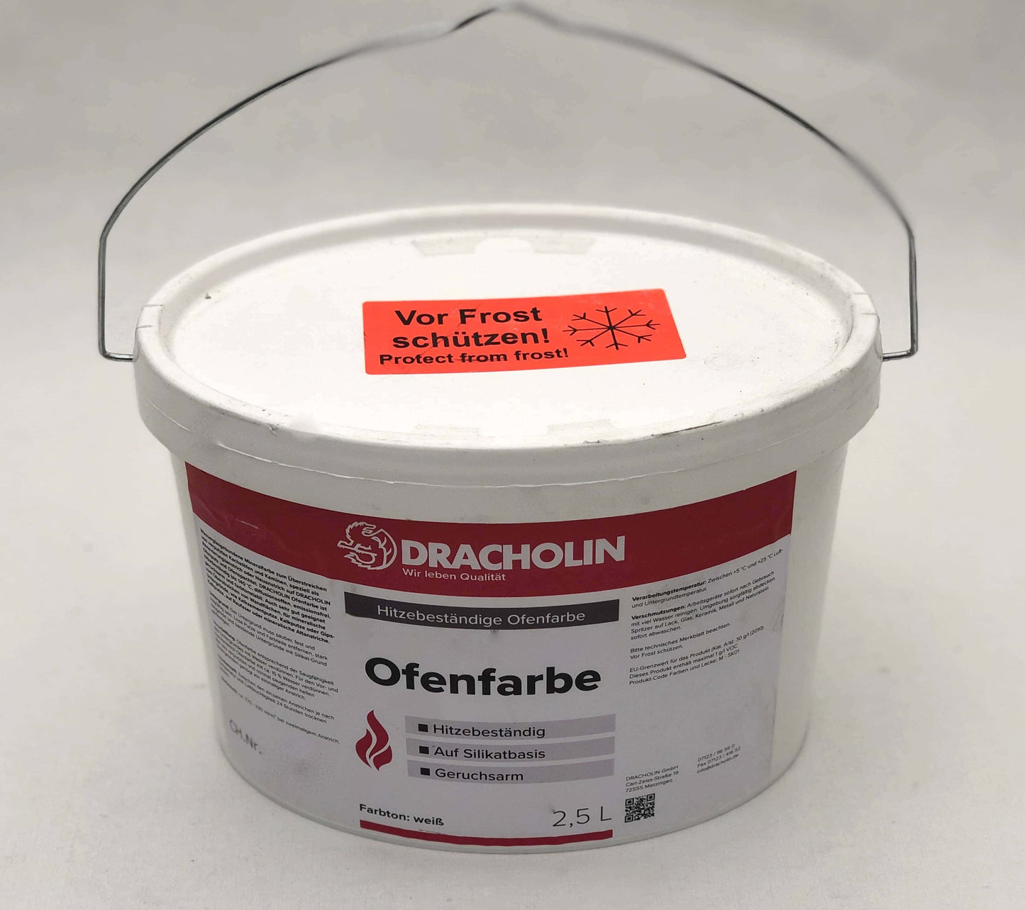 Hitzebeständige weisse Ofenfarbe für Kachelofen und Kamin