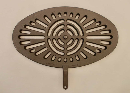 Ovaler Rüttelrost 24x42 cm Ascherost Gussrost Feuerrost