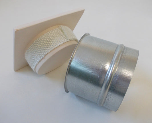 Keramik Reinigungsbuchse quadratisch „14 x 14 cm“ mit runder Einbauhülse