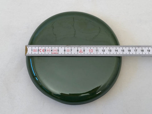 Reinigungskachel lindgrün Putzdeckel für Kachelofen rund 15 cm