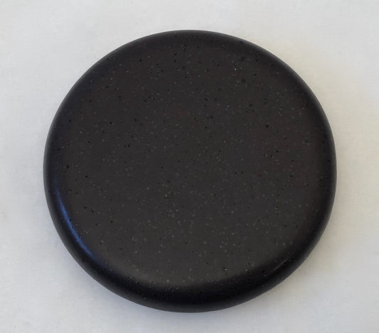 Reinigungskachel graphitgrau, Putzdeckel für Kachelofen, rund 15 cm