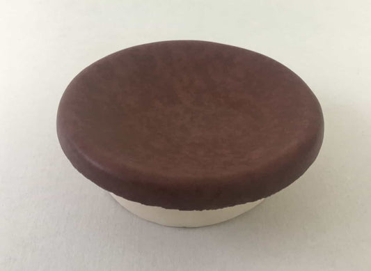 Putzdeckel Schlosskachel-Design havanna rund 13 cm