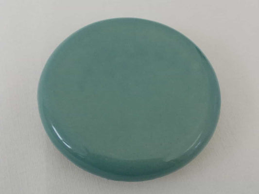 Reinigungskachel Türkise Grün Putzdeckel für Kachelofen rund 15 cm