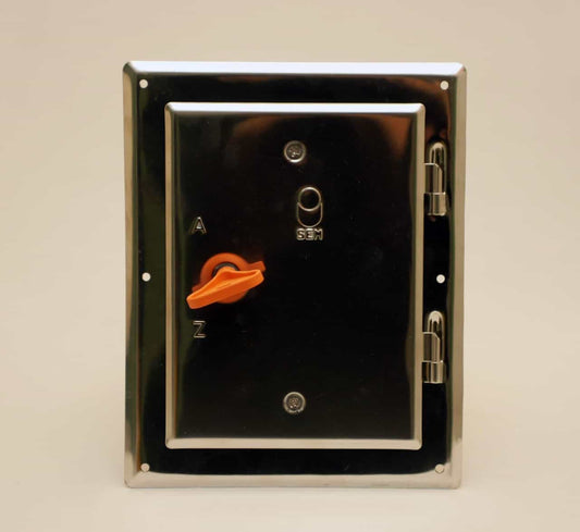 Reinigungstür 14x20cm mit 20cm Schiebestutzen Kamintür Edelstahl