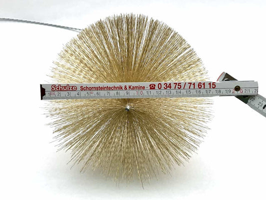 Rohrwischer 180mm Rohrbürste Stahldraht vermessingt 2m