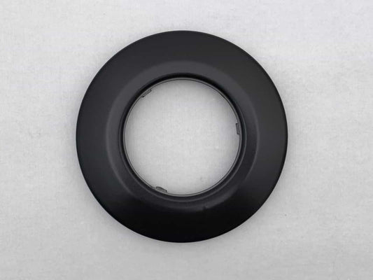 Rosette schwarz emailliert für Pelletofenrohr 80mm oder 100mm