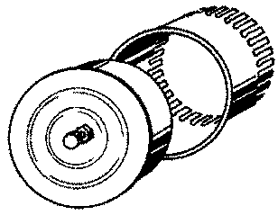 Putzbuchse Reinigungsbuchse vernickelt mit runder Einbauhülse