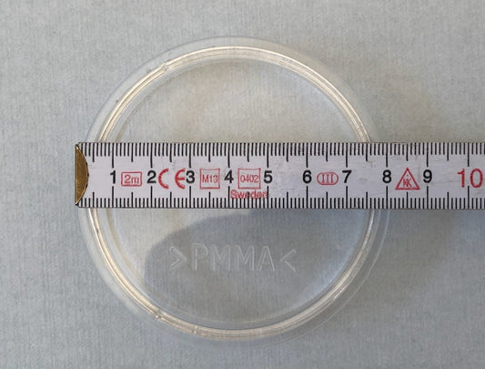 Verschlussdeckel 8cm Öltank transparent im Ölofen GEBRAUCHT