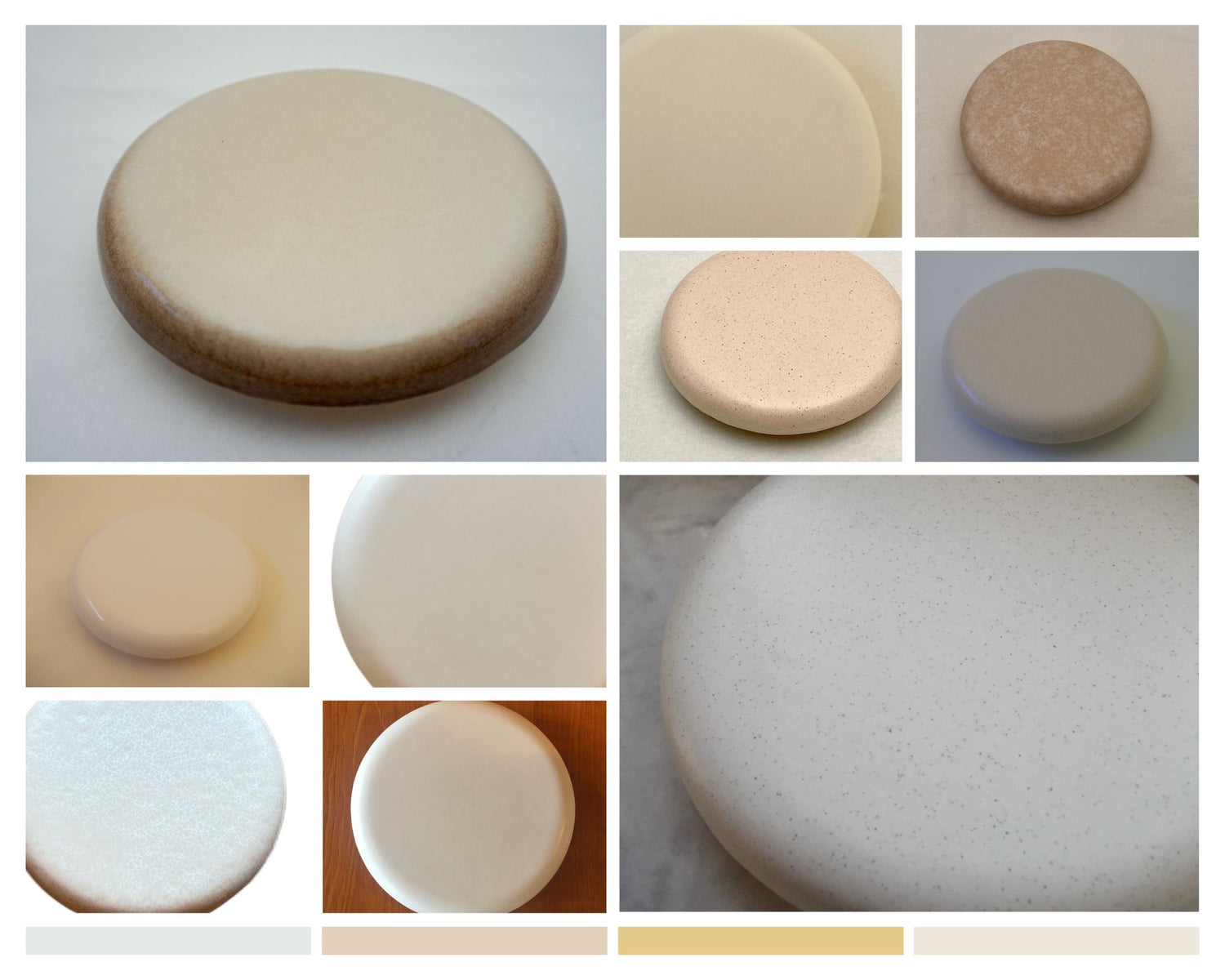 weiße + beigefarbene Glasuren