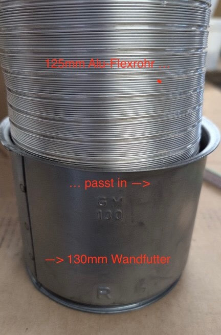 Universelles Alu-Flexrohr flexibles Rohr Luftleitung verschiedene Durchmesser