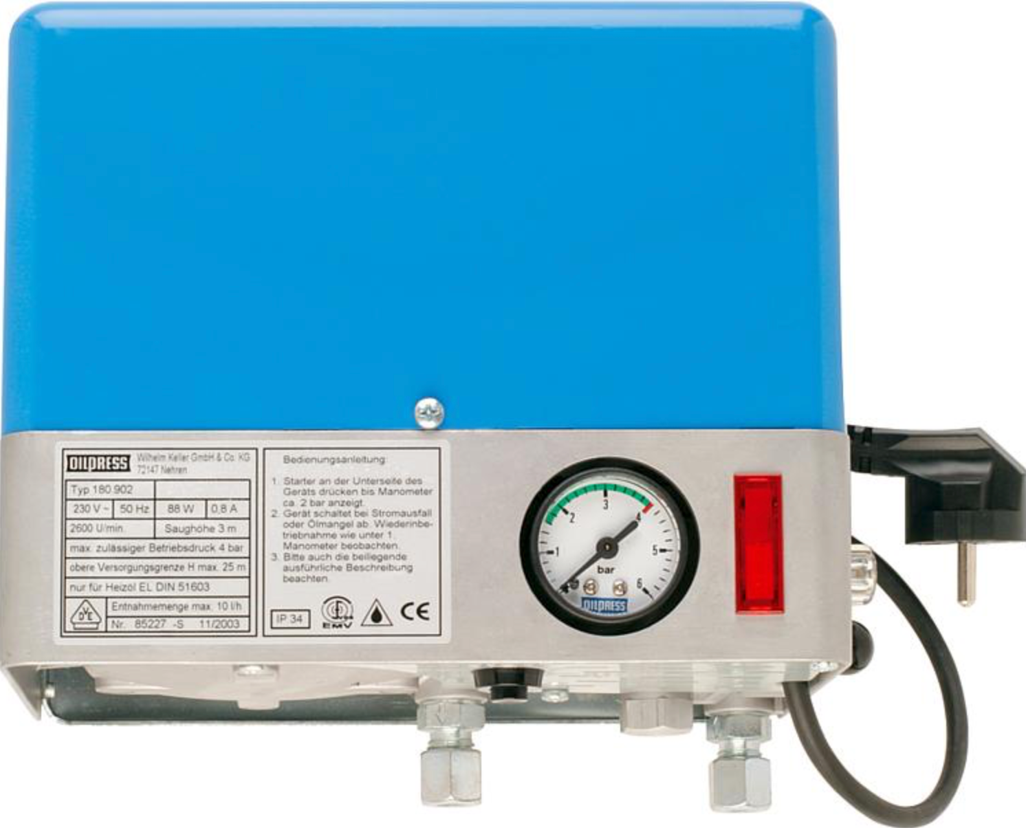 Druckspeicherpumpe Typ 330 Zweistrangentnahme mit Rücklauf