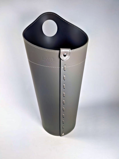 Exquisites Kaminbesteck italienisches Leder Grau (turtle)