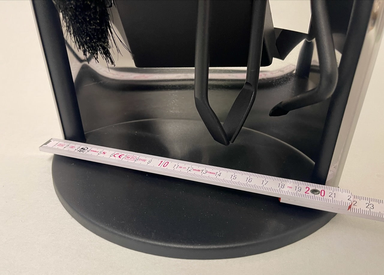 Kaminbesteck 4-teilig Schwarz + Edelstahl glänzend 68cm