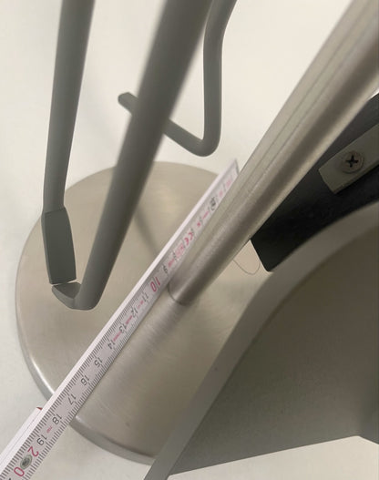 Kaminbesteck 4-teilig rund Anthrazit + Edelstahl 66cm