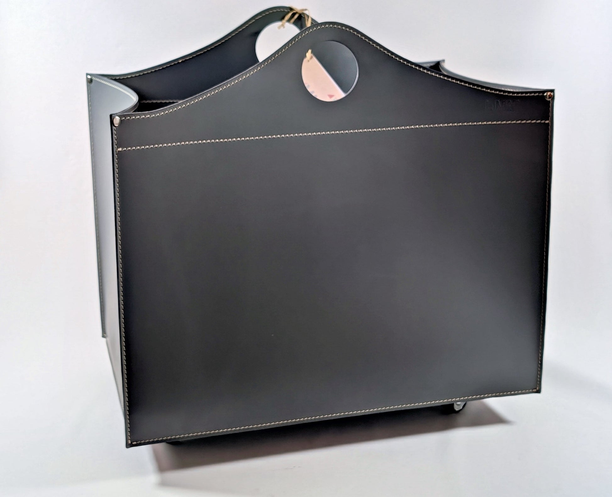 Kaminholztasche "WILBUR" im Veneto hergestellt Anthrazit (anthracite)