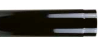 Black enamelled stove pipes in various sizes
