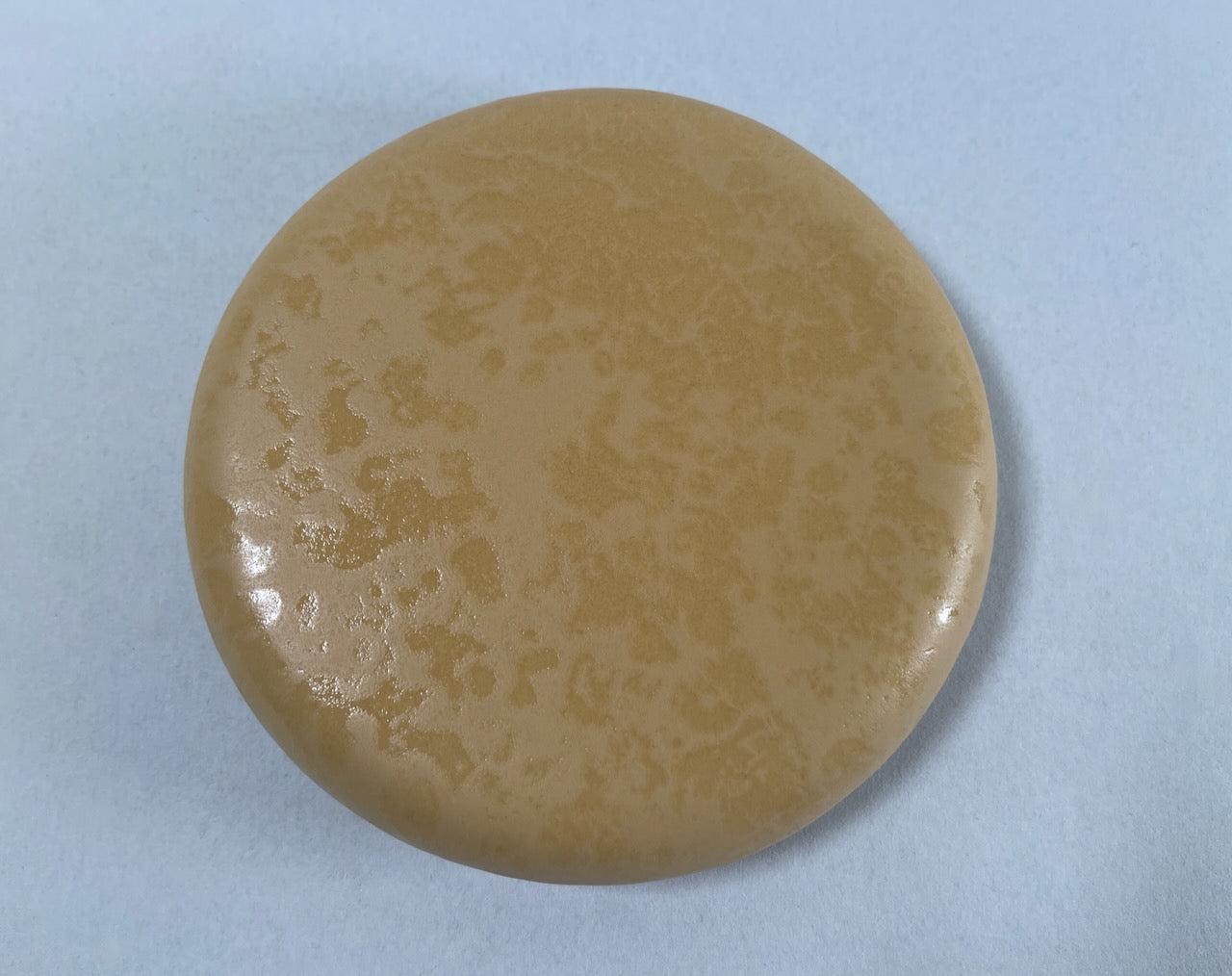 Reinigungskachel Zitrus Gelb Putzdeckel für Kachelofen rund 15 cm