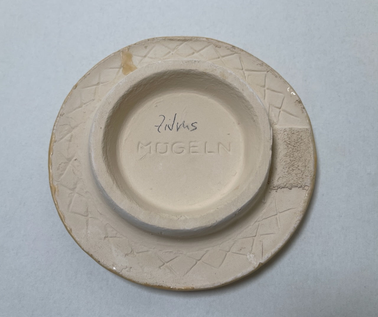 Reinigungskachel Zitrus Gelb Putzdeckel für Kachelofen rund 15 cm